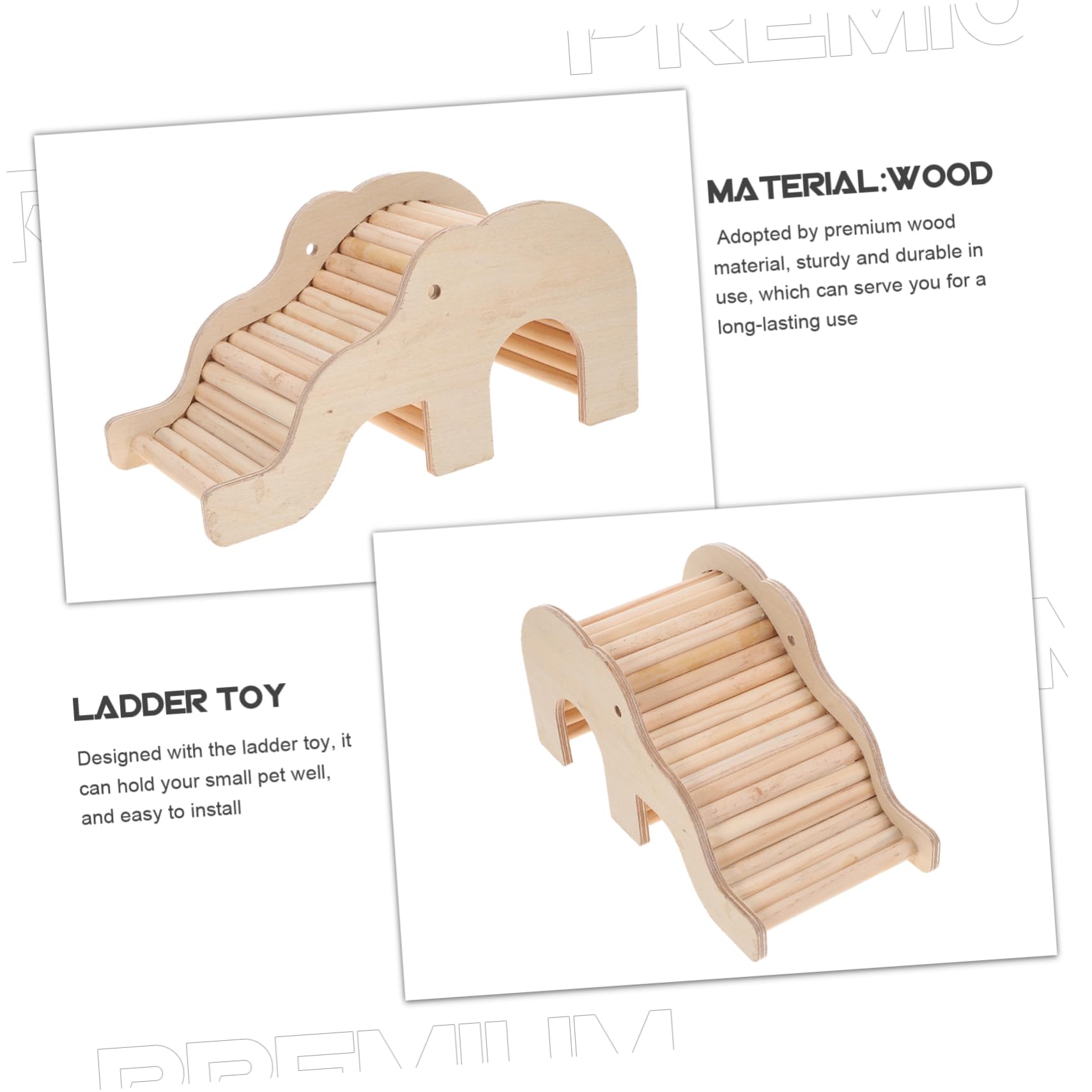 Nido para Mascotas pequeñas, 4 Uds. Casa escondite for hámster, Juguetes for Masticar(Beige)