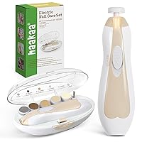 Vista 11 de haakaa Lima de uñas eléctrica para bebé Juego de cuidado de uñas para bebé con luz LED, cortaúñas para bebé para uñas de los pies y uñas