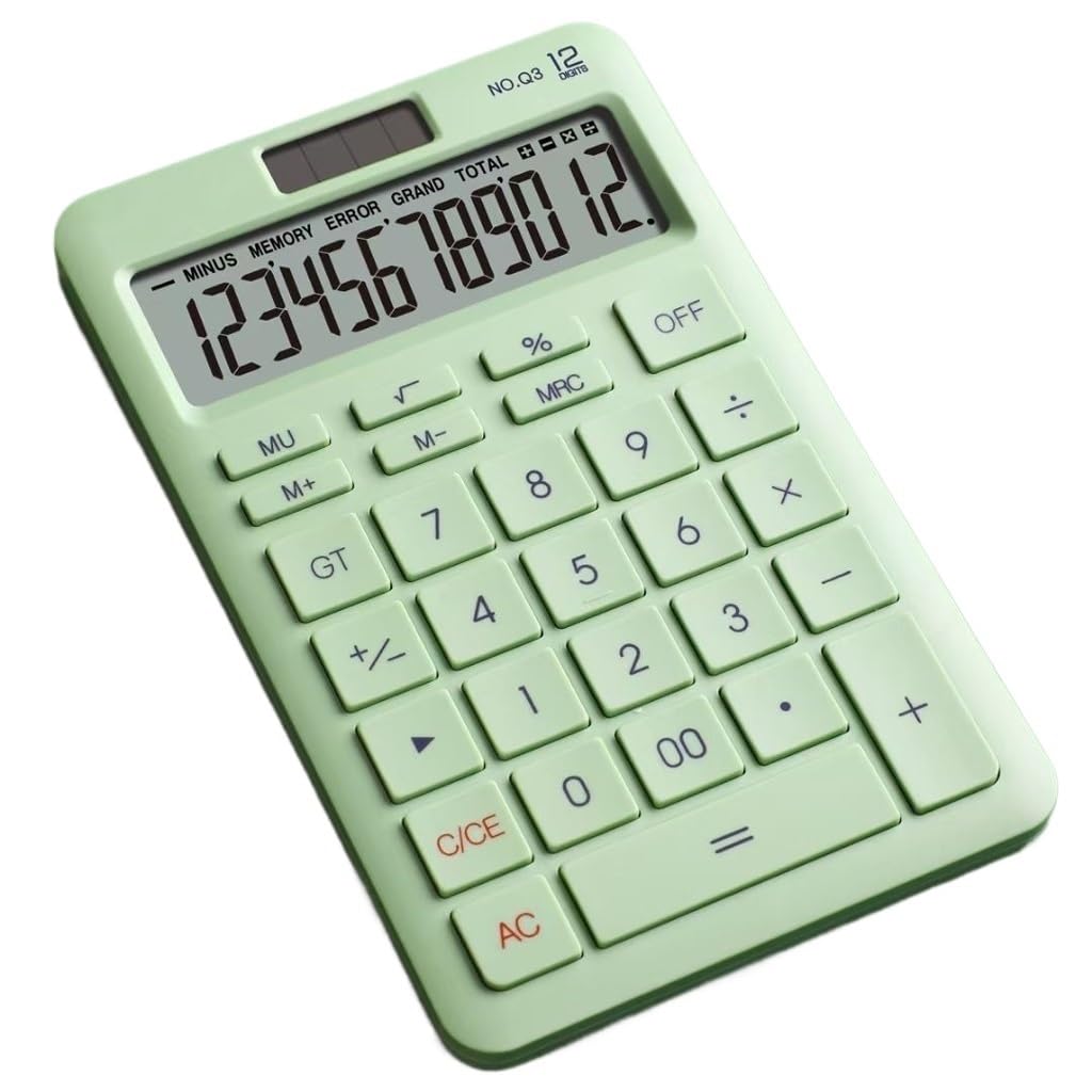 Calculadora digital de 12 dígitos JFDBGU para contabilidad de oficina y suministros escolares
