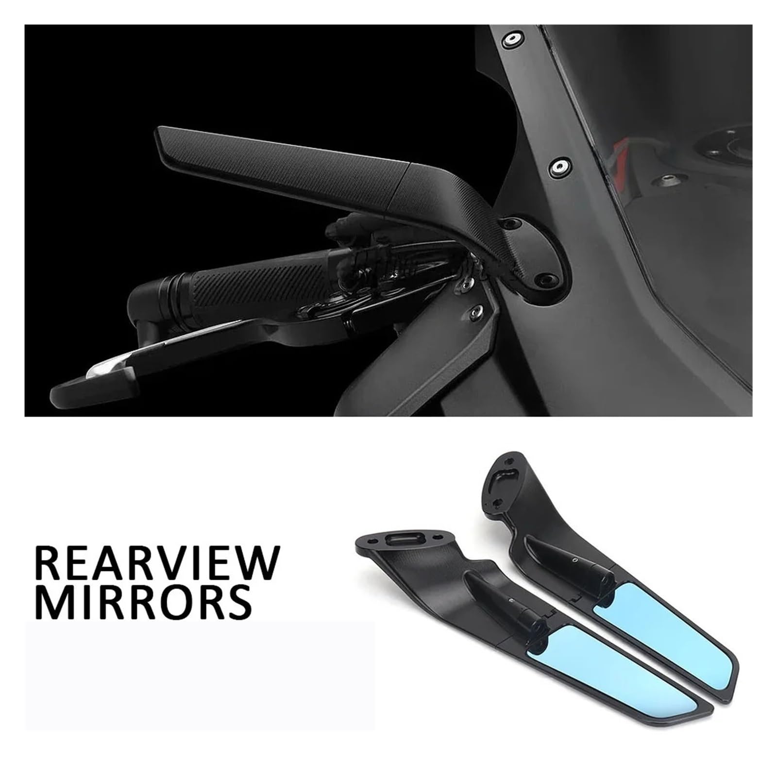 Seitenspiegel CBR 650R Stealth Winglets Rückspiegel, Kompatibel For Honda, CBR650R CBR 650 R 2019-2025, Motorradzubehör