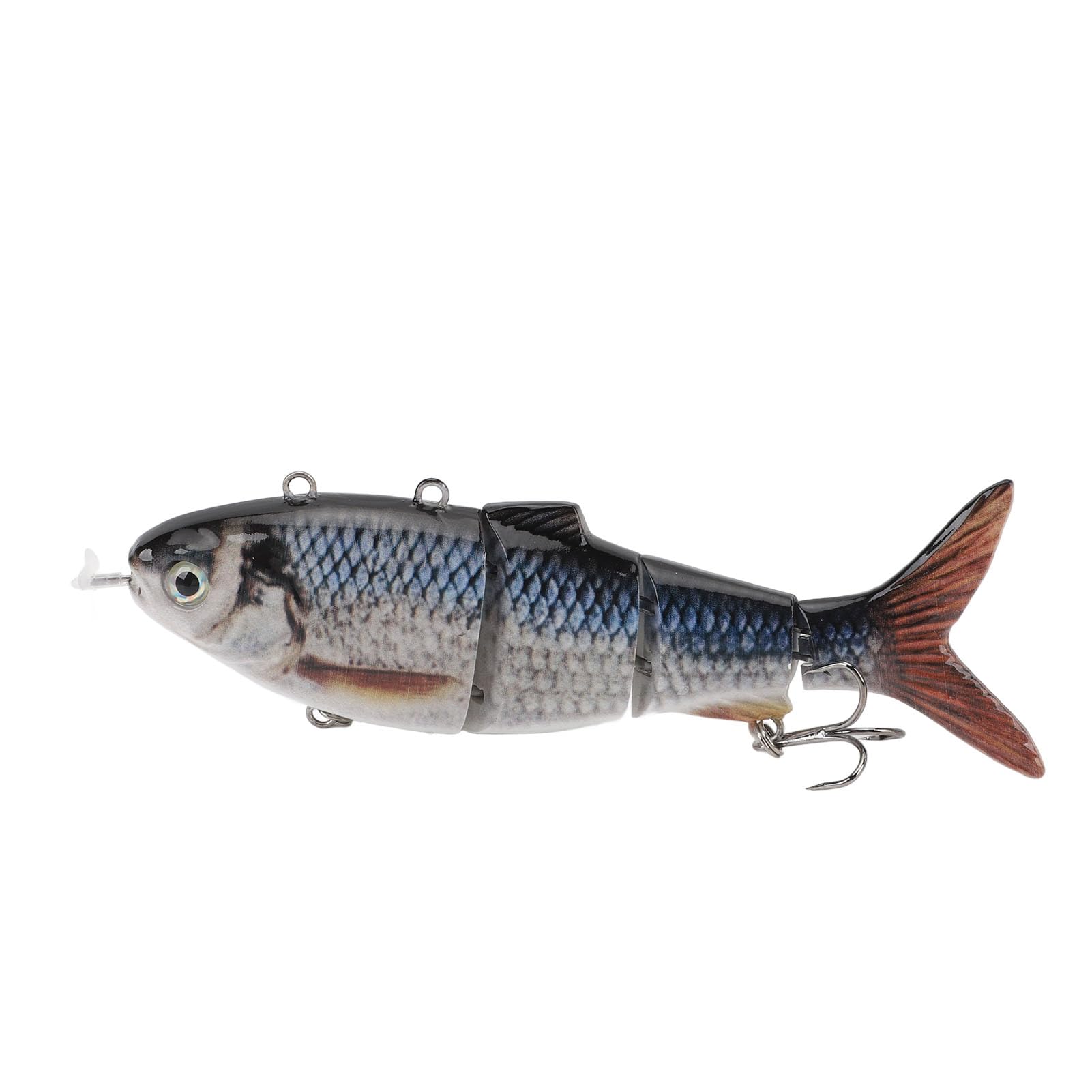 Señuelo Eléctrico, Cebo de Natación Multiarticulado Recargable con Luz LED para Pesca, Natación Automática Realista, Emisión de Luz Verde Subacuática