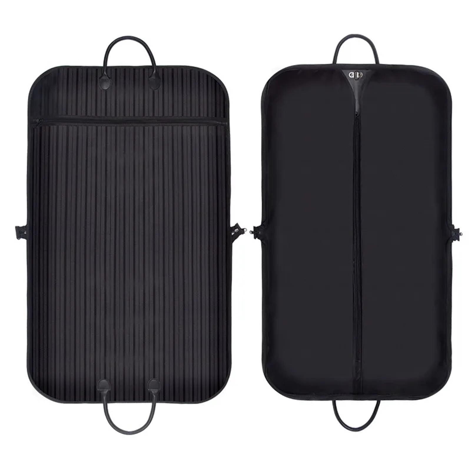 Bolsas de Ropa Tela Oxford Ropa a Rayas Cubierta contra el Polvo Vestido Funda Protectora Traje a Prueba de Polvo Paquete Traje Cubierta Fundas Antipolvo para Ropa(Black)