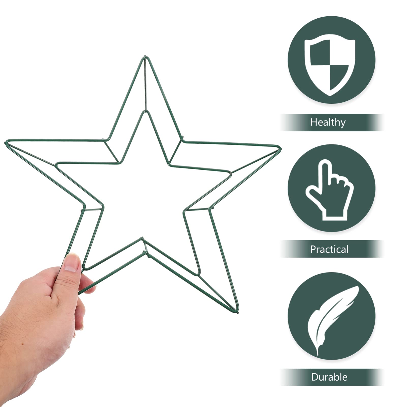 jojofuny 3 Piezas Guirnalda De Pentagrama Marco De Macramé Estrella En Forma De Pentagrama Anillo De Macramé Estrella Forma De De Estrellas 3D Planchar Hilo Navideño Aro
