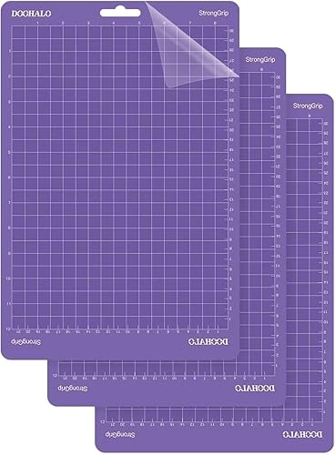 DOOHALO Alfombrilla de corte para Cricut Joy Xtra, paquete de 3 alfombrillas de repuesto de variedad de agarre estándar, agarre ligero, agarre fuerte