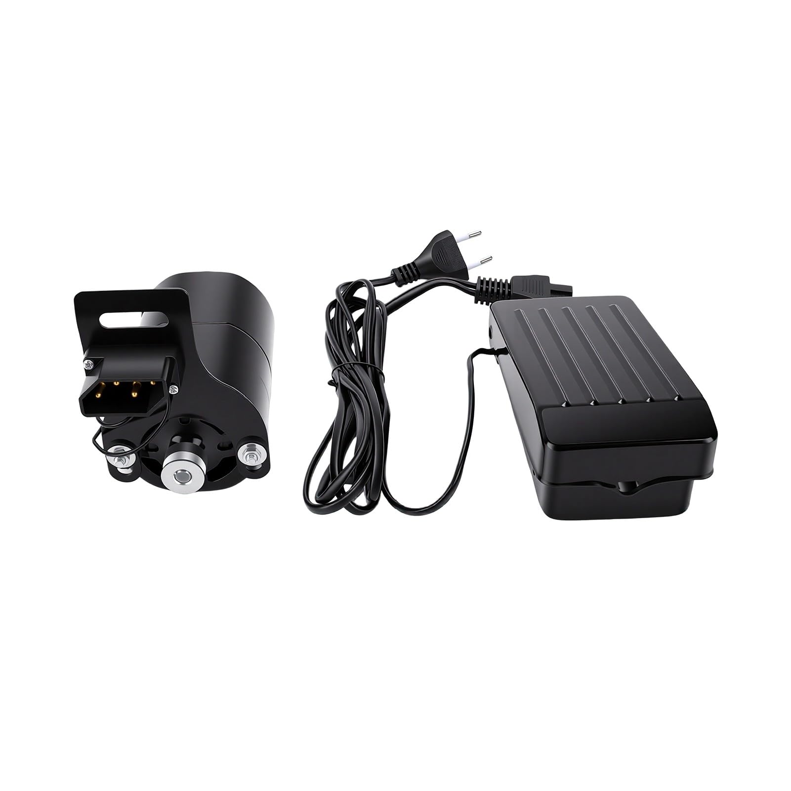 Asixxsix Motor para Máquina de Coser, Kit de Motor Eléctrico con Pedal, 250 W 12000 RPM, Correa, Soporte, Tornillos y Escobilla de Carbón, for Máquinas de Coser Domésticas Antiguas