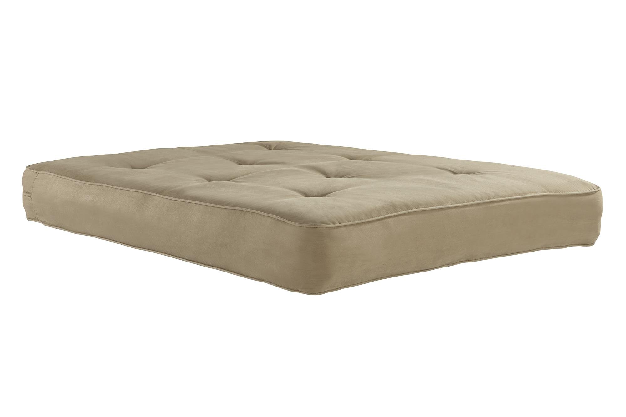 DHP 8 Inch Independently Encased Coil Futon Mattress, Tan Microfiber