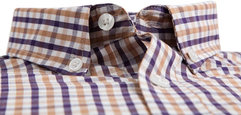 Double Pump Mens Button Down Shirts Cotton Long Sleeve Shirts Regular Fit - Image 2