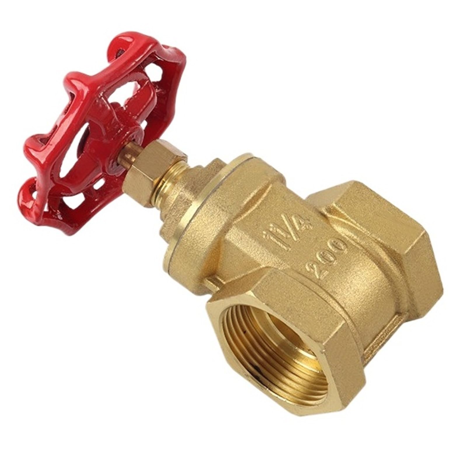 Valvole a saracinesca in ottone Filettatura Femmina 1/8 1/4 3/8 1/2 3/4 1 1-1/4 Valvola Acqua Rubinetto Interruttore Valvole interne (DN50)