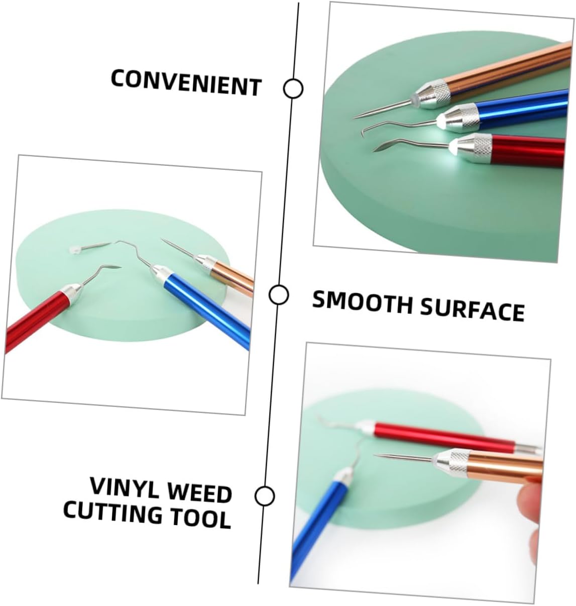 DOITOOL 3sets Engraving Tool Kit Built Light Precision Weeding Tools for Vinyl Easy to Carry Accessories and Includes Needles for Accurate Cutting