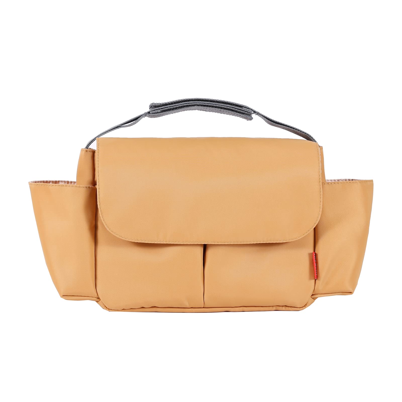 Insular Stroller Organizer, Stroller Accessories Bag Multifunctional Large Space, Baby Storage Bag With Cup Holder, Yellow