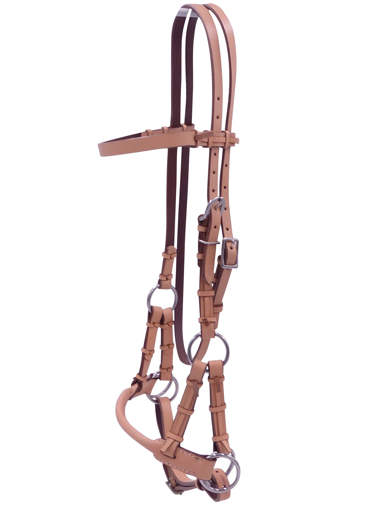 Sidepull avec muserolle ronde. Naturel