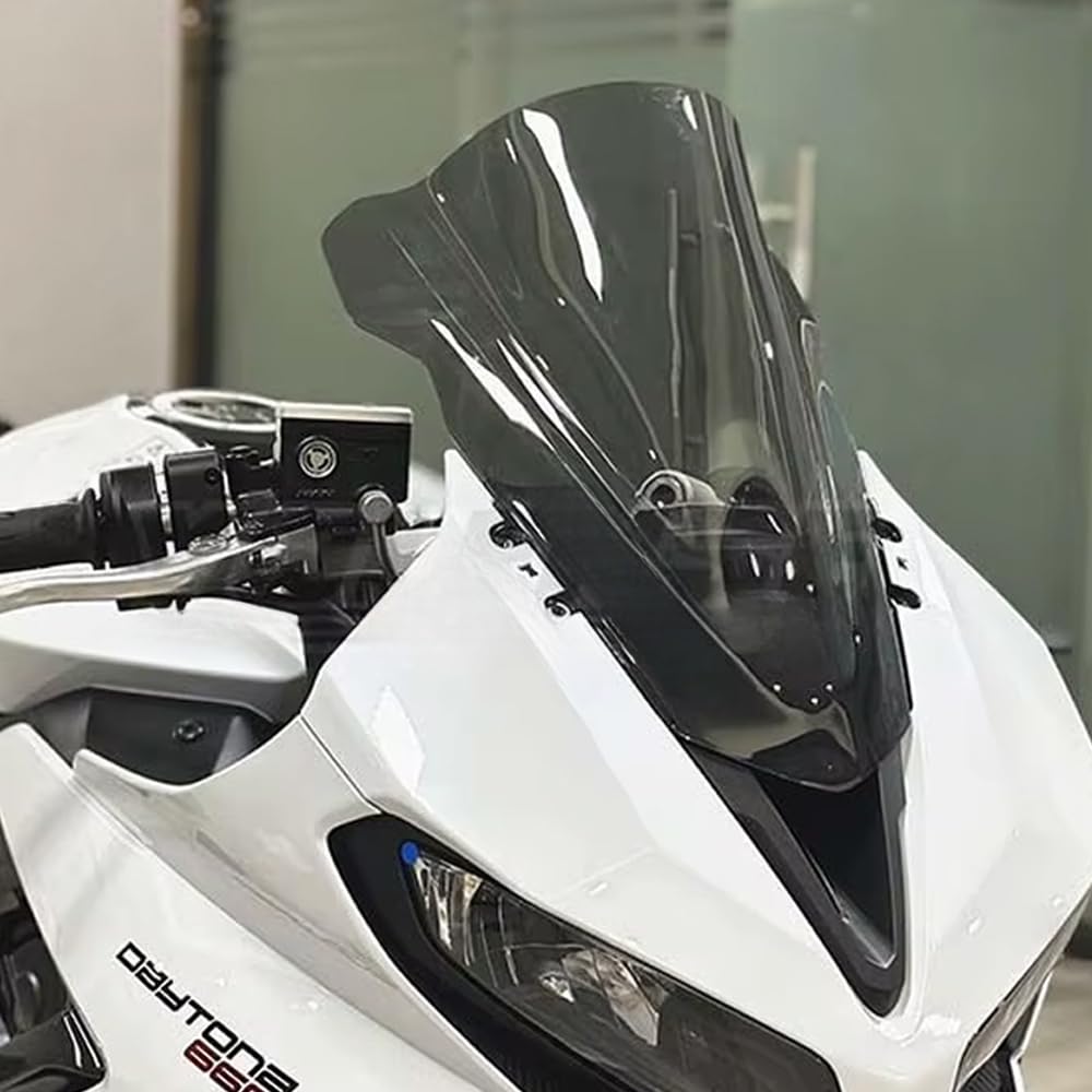 バイクのフロントガラスの風 Trident660 2021 2022 2023 用のオートバイ部品 風防 ウィンドスクリーン(Smo Amazon | For デイトナ 660 Day.tona 660 デイトナ 660 2024 オートバイ フロントスクリーン 風防フェアリング 風防バッフル  風防ディフレクター (グレー) | スクリーン本体 | 車＆バイク