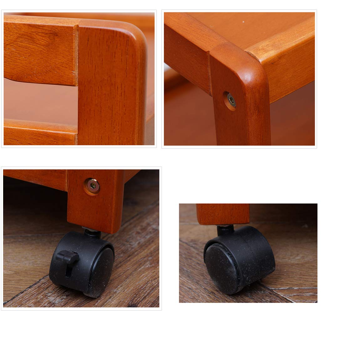 ZYFA Carrello di Servizio,Carrello portavivande,Carrello Multiuso, 3 Ripiani Carrello Ristorazione Dessert Casa a Mano con Rotella per Ristorante