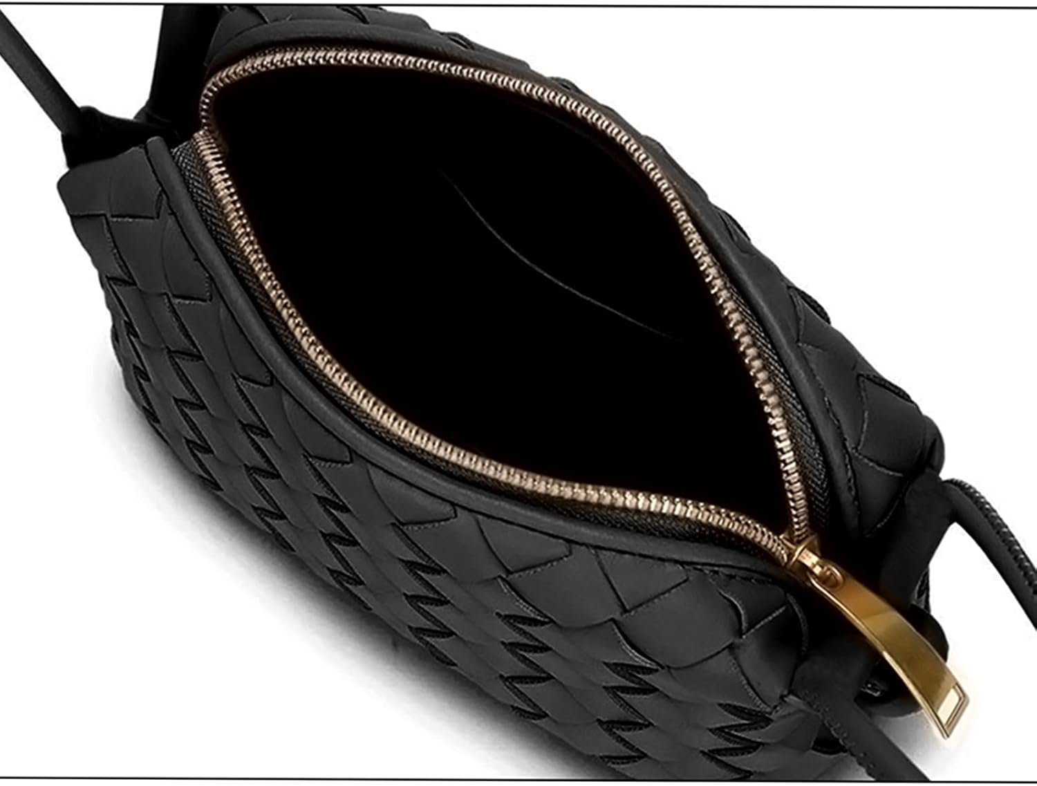 Woven Crossbody Bags For Women, Small Handmade Purse Clutch Shoulderbag Handbag, Zipper Closure - Image 4