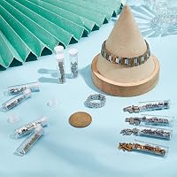 Set de 468 mărgele semi-Tila NBEADS, 3 dimensiuni, mărgele de sticlă cu 2 găuri în 3 culori, 5x5 mm, 5x2 mm, 5x1 mm, pentru crearea de bijuterii 5
