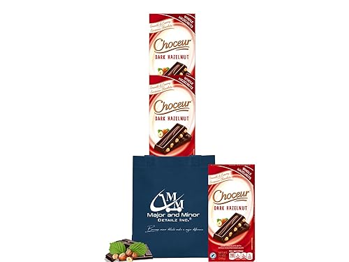 Barras de chocolate negro  La bolsa incluye un trío de barras de caramelo Choceur con pasas y nueces  Una sinfonía dulce decadente de Dark Delight