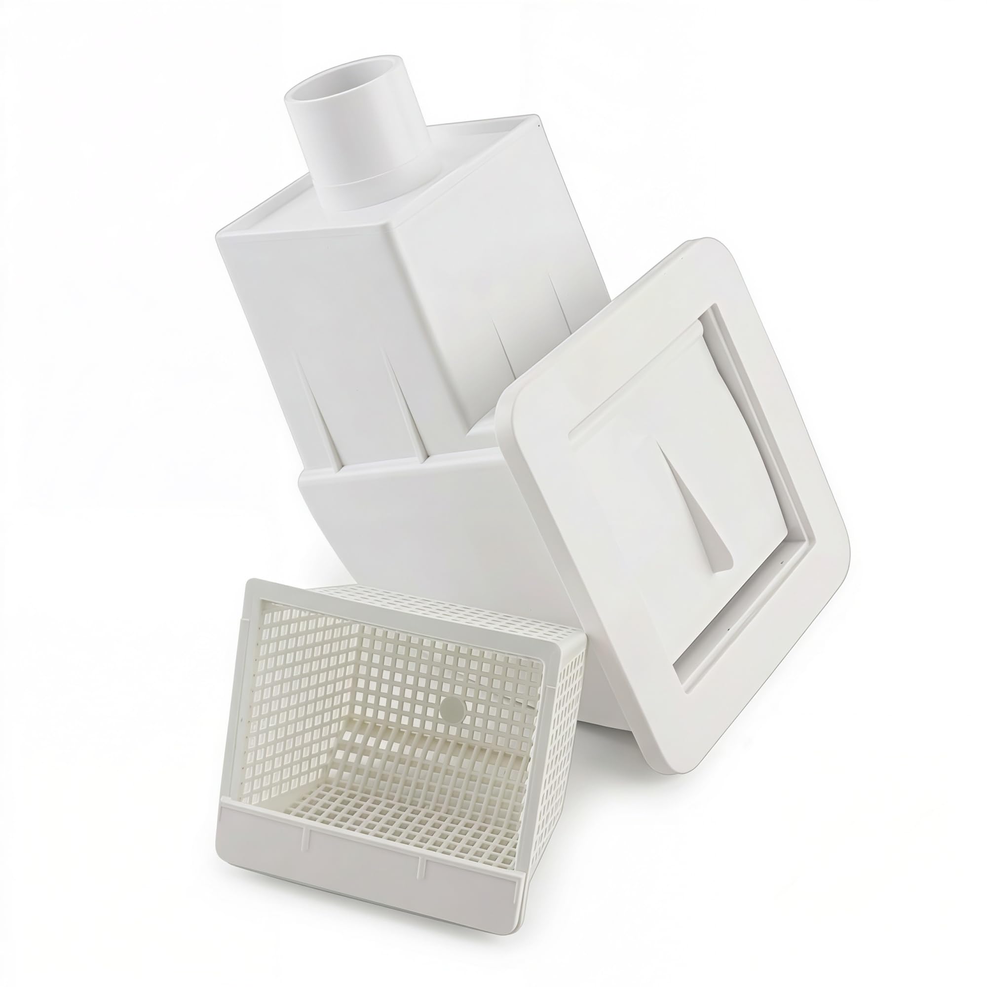 Salida de Gran diámetro Kit de Skimmer para Piscina, Cesta para Skimmer para Piscina, Malla de Filtro antiobstrucción, Equipo de Limpieza de Piscinas para Aguas Termales