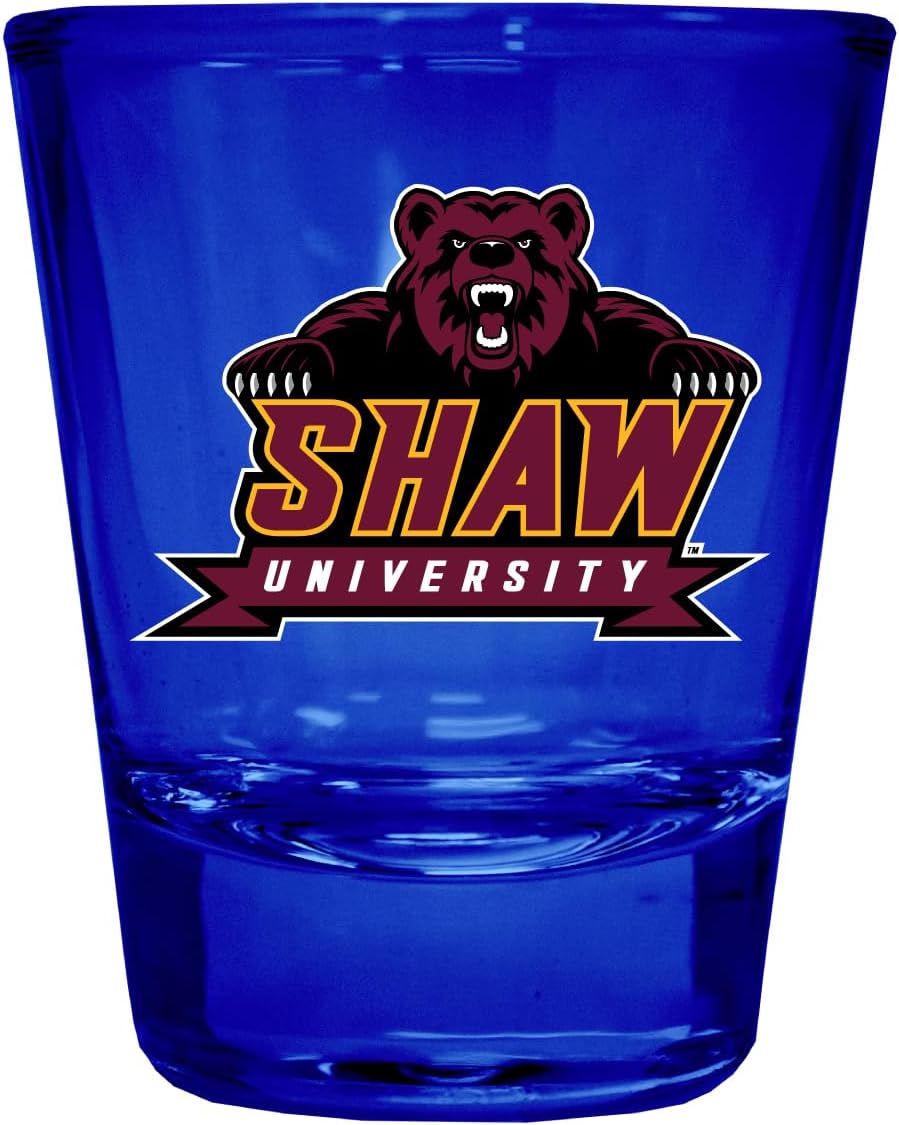 Set de 4 Vasos Shot Vidrio Azul Universidad Shaw 2 oz
