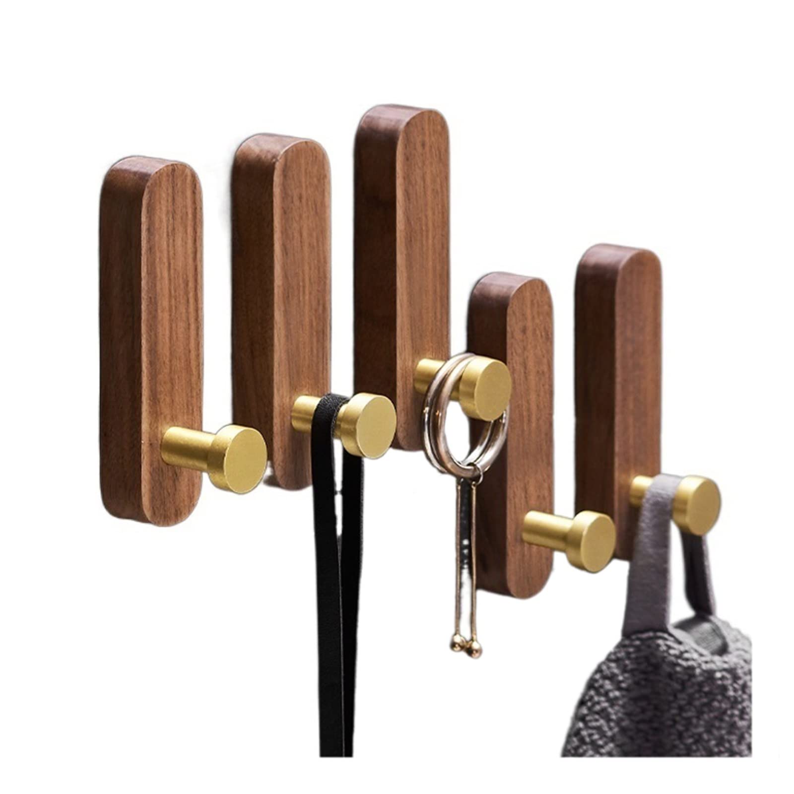 Garderobenhaken Wandhaken, Naturholz, Kleiderbügel, Wandmontage, Kleiderhaken, Handtuchhaken, Hut, Schal, Aufbewahrung, Kleiderbügel, Badezimmerregal, Organizer Kleiderhaken