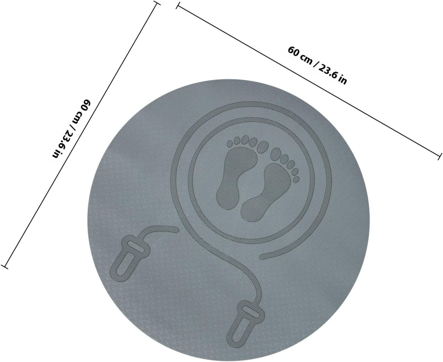 Non-slip Tpe Jump Rope Mat Thick Shock Absorbing Exercise Cushion Sound Fitness Mat for Indoor Home Gym Yoga Floor Protection