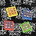 ArtCreativity 2 Inch Tic Tac Toe Keychains for Kids - Set of 12 - Durable Plastic Keyholders - Birthday Party Key Chain Favors, Goody Bag Fillers, Prize for Boys and Girls - Assorted Colors