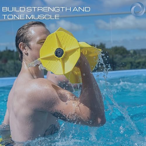 Miniatura 2 de Hydro Tone - Pesas de piscina HYDRO-BELL para ejercicio acuático  Pesas de agua  Entrenamiento de fuerza funcional con peso de piscina  Equipo de