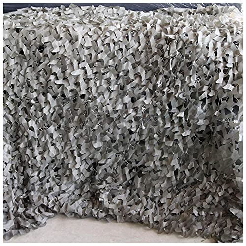 Sonakia Filet De Camouflage,Filet De Ombrage De Camouflage 3x4m/5x6m,Couverture De Filet De Camouflage en Maille Respirante,pour Extérieur,Militaire,Chasse,Camping, Gris,3x4m(9.8 * 13ft) Cover