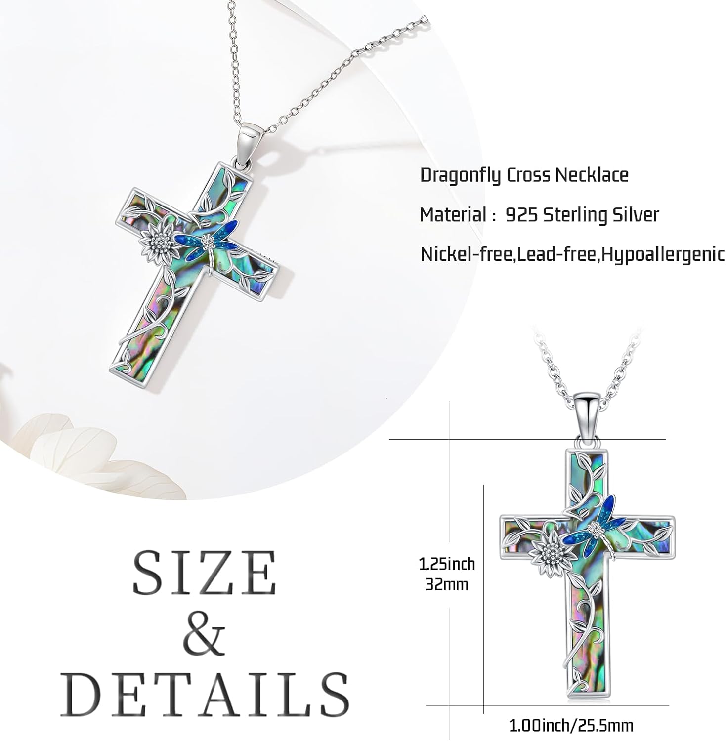 Dragonfly/Butterfly Filigree Necklace 925 Sterling Silver Teardrop Moonstone Pendant Necklace Heart Celtic Moon Jewelry Irish Gifts for Women Mother's Day