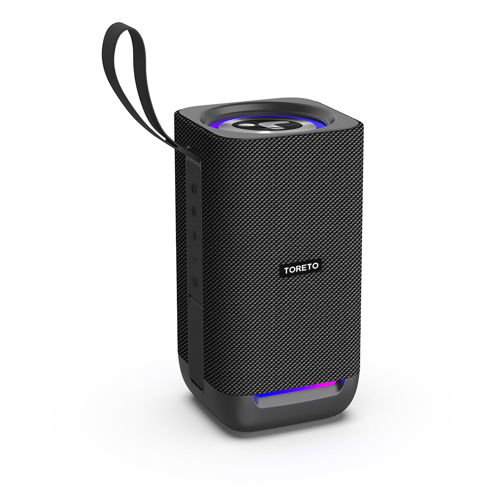 Toreto Zyra 30W Premium Wireless Bluetooth Speaker with Upto 12H Playtime, Sync 100+ Speakers with Broadcast Mode, IPX5 Water Resistant, Type-C Fast Charging, RGB Lights, BT v5.4, AUX/USB/TF Support-image-28