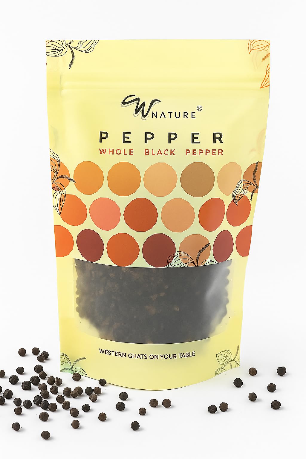 Whole Black Pepper, 500 G - 100% Pure & Natural