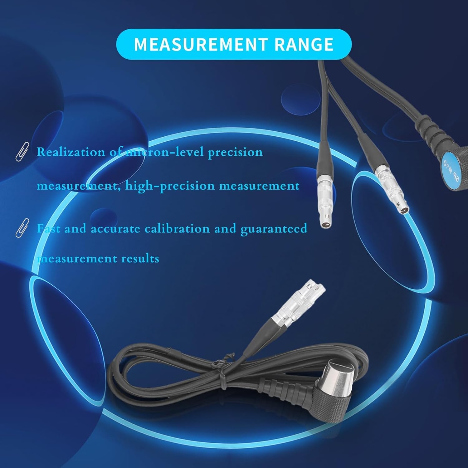 sonde de jauge d'épaisseur à ultrasons, GM100 Sonde de mesure sans contacts à ultrasons haute performance, sonde de mesure d'épaisseur portable, pour métaux, plastiques, verre