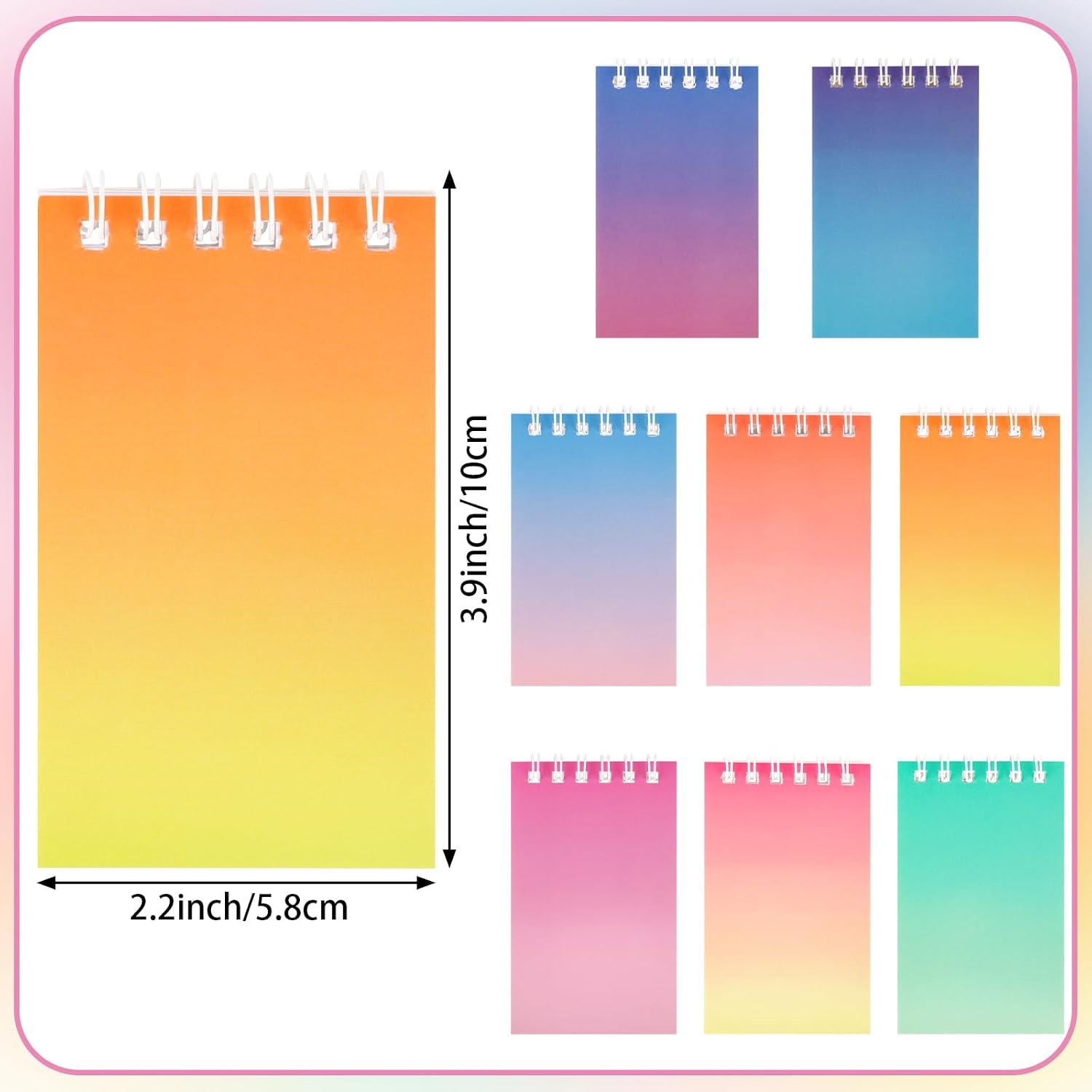 Hooqict 24 Pack Mini Pocket Notebooks Bulk Small Spiral Notebook Colorful Notepads Memo Note Pads for Kids Party Favors, Nurse, Office, Classroom School Supplies, 3.9 x 2.4 Inch