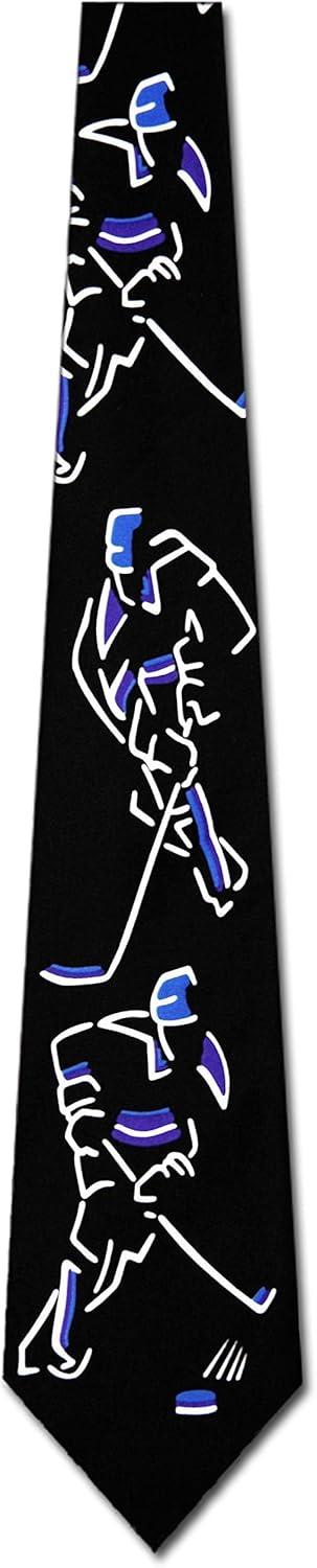 Three Rooker Hockey Ties Player Images Necktie Black Blue Mens - Image 5