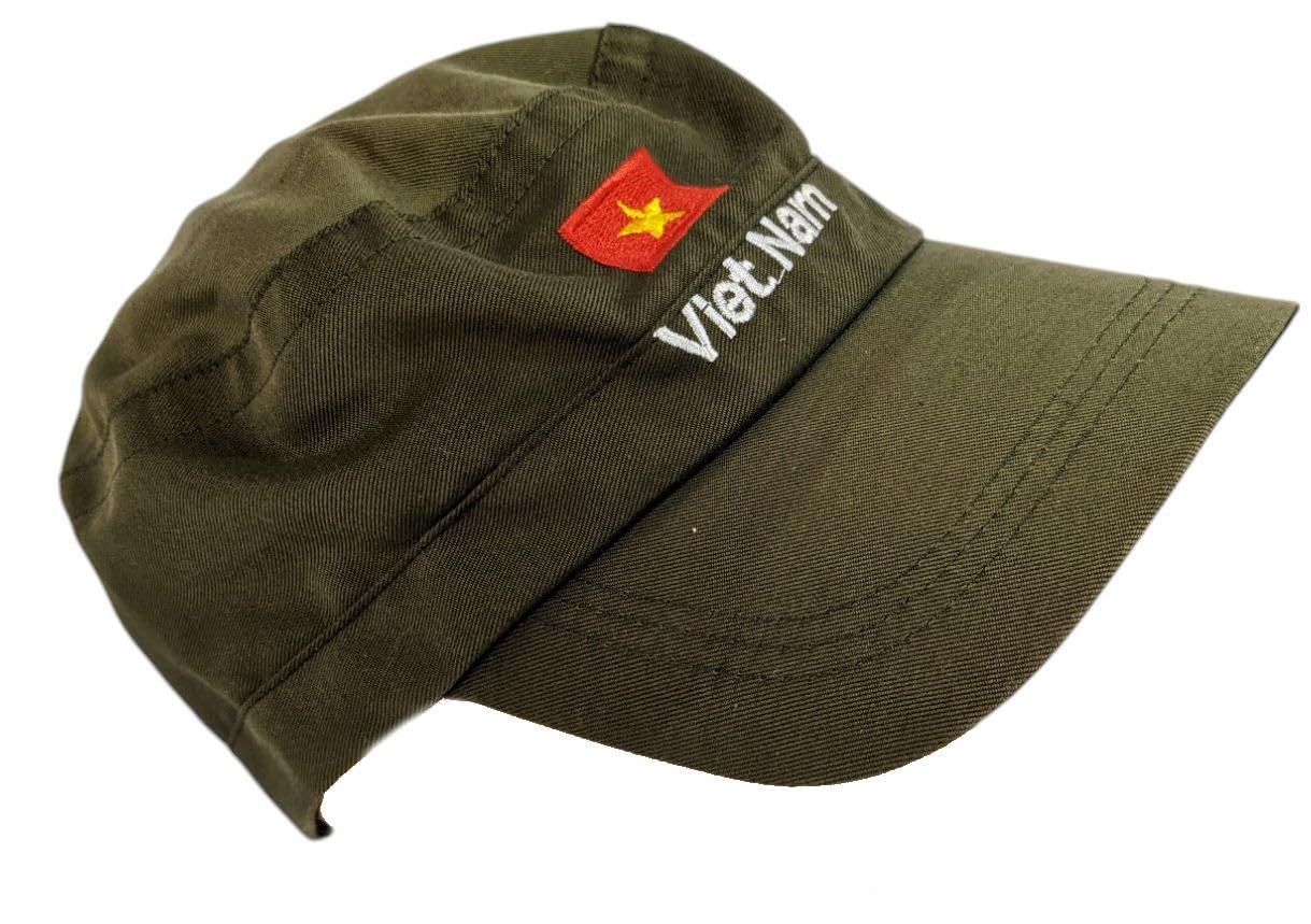 Terrapin Trading Unisex Green North Vietnamese Army Vc Viet Cong Cap Hat Vietnam 57Cm Med Us 7"