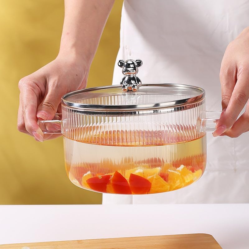 i pot‼ Buy RAJMAAN 1.6L Heat-Resistant Stovetop Cooking Pot with Glass
