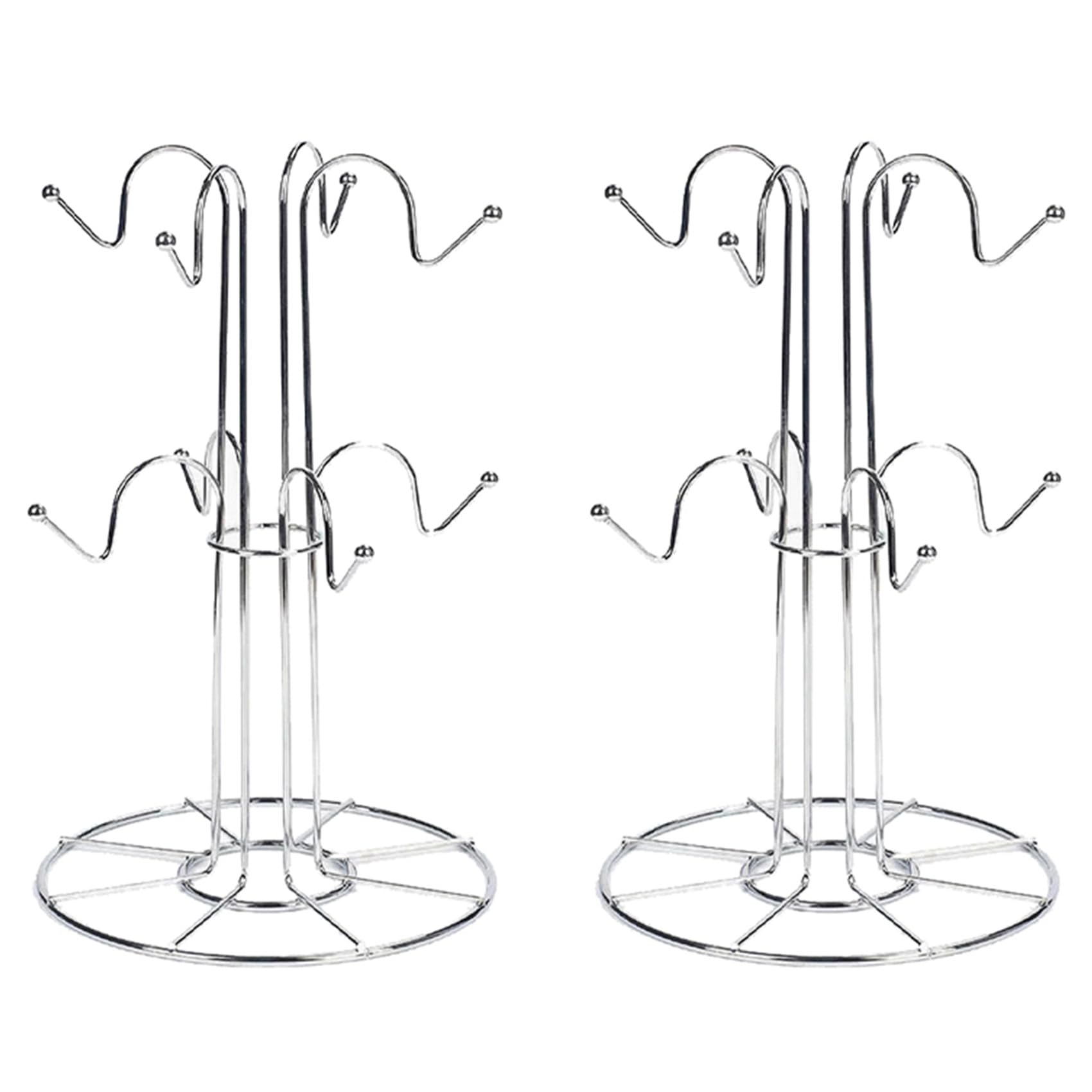 Hndhbfgrt 2X Cup Drying Rack with 8 Hooks Drainer Mug Tree Mug Organizer for Home Desktop