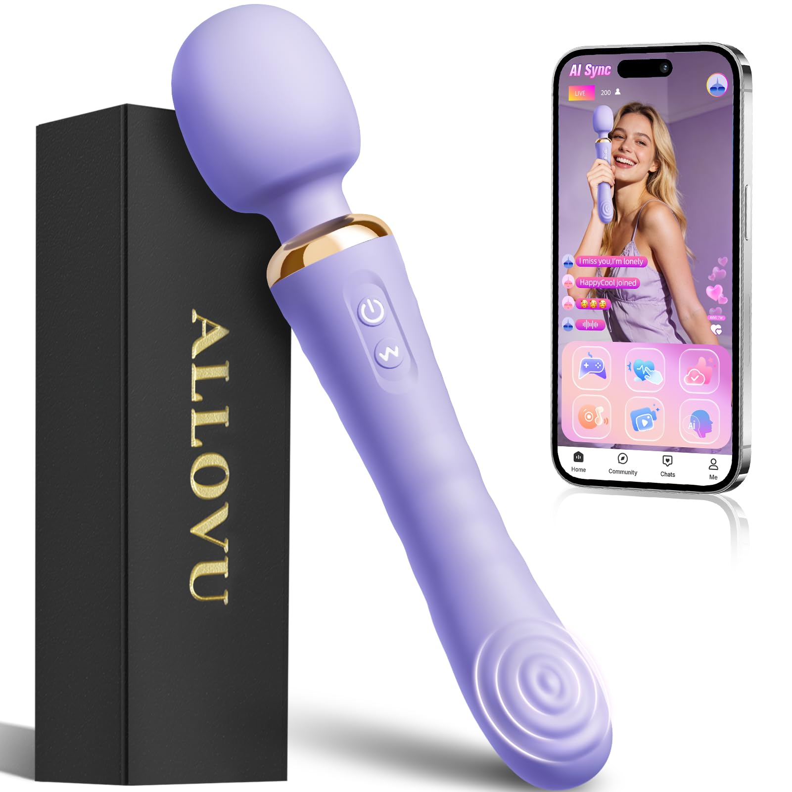 Vibrator Wand Adult Sex Toys Allov AI Interactive Clitoral G Spot Dildo Vibrators Sex Toy for Women with