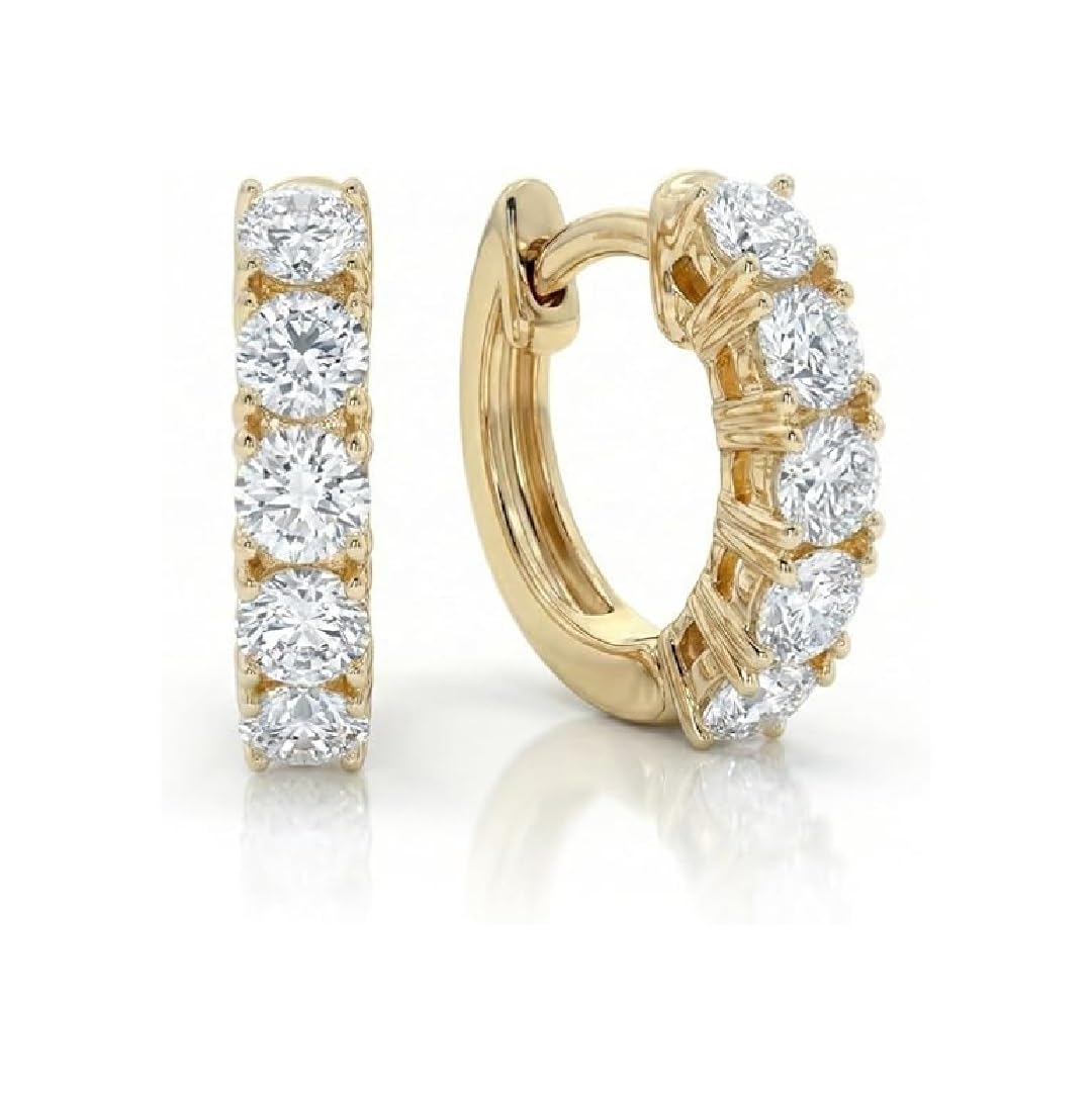 Certified Diamond Huggie Earrings