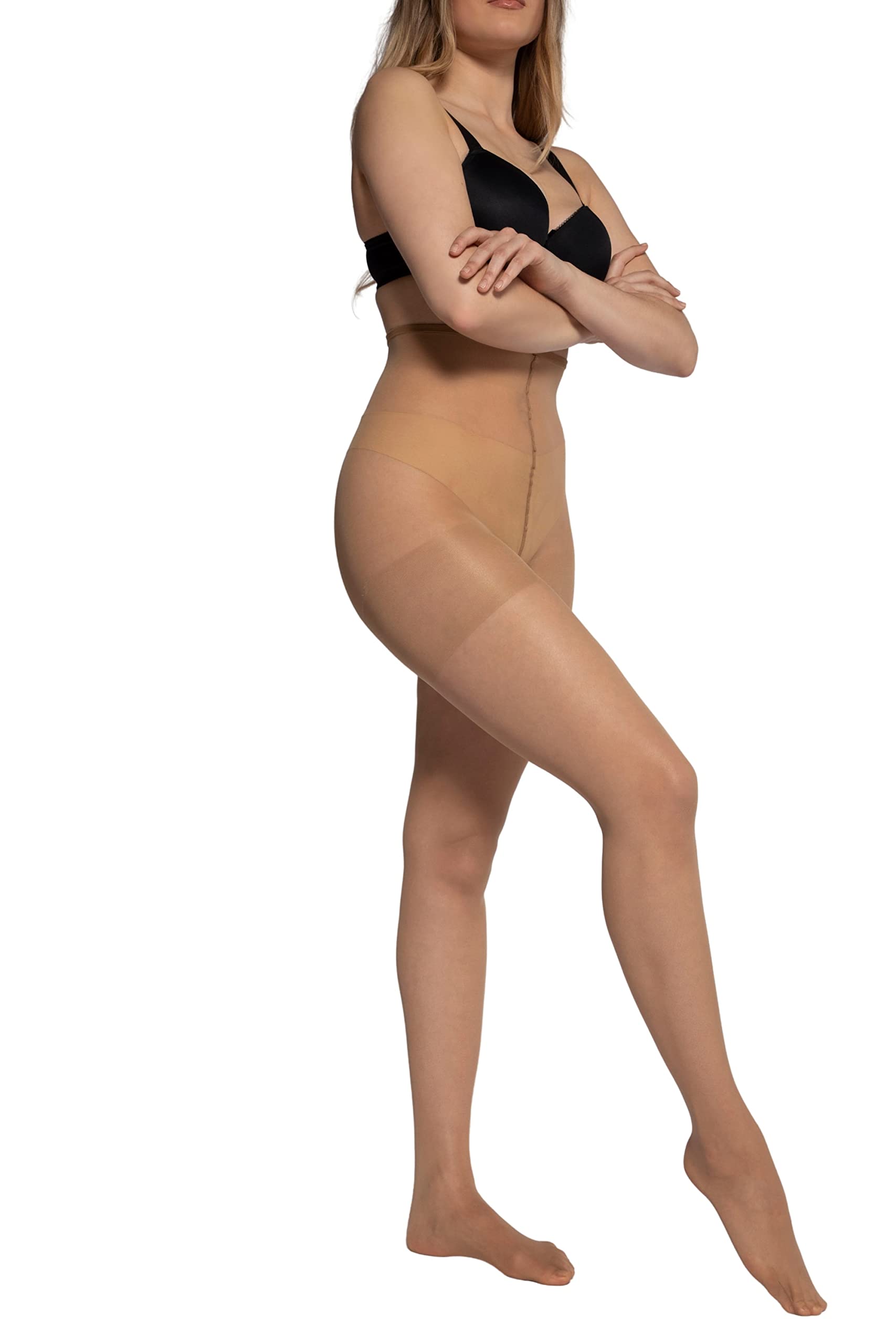Ulla Popken Womenswear Plus Size Curvy Oversize Shimmer Stretch TIghts Skin 26/28 713948 22-52+
