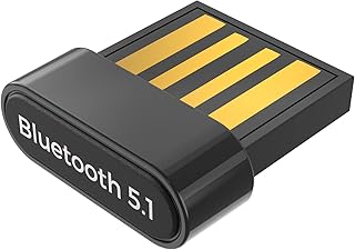 Bluetooth 5.1 Adapter for PC, USB Bluetooth Dongle 5.1 EDR, for Desktop, Laptop, Mouse, Keyboard, Printers, Speakers, Headphones, Supports Windows 11/10/8.1/8/7/XP (Super Mini Size)