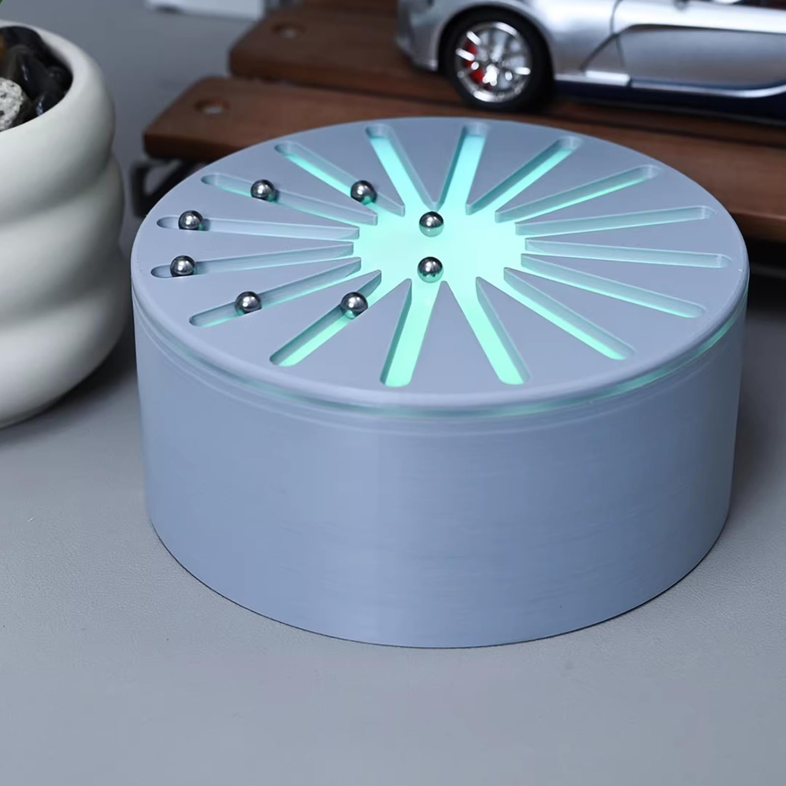 Ozdoba z kołem nagród, 14 cm, pulpit z oświetleniem RGB, regulowany kolor na imprezę, pokój gier, do użytku biurowego - zabawne akcesorium do aktywności i rozrywki