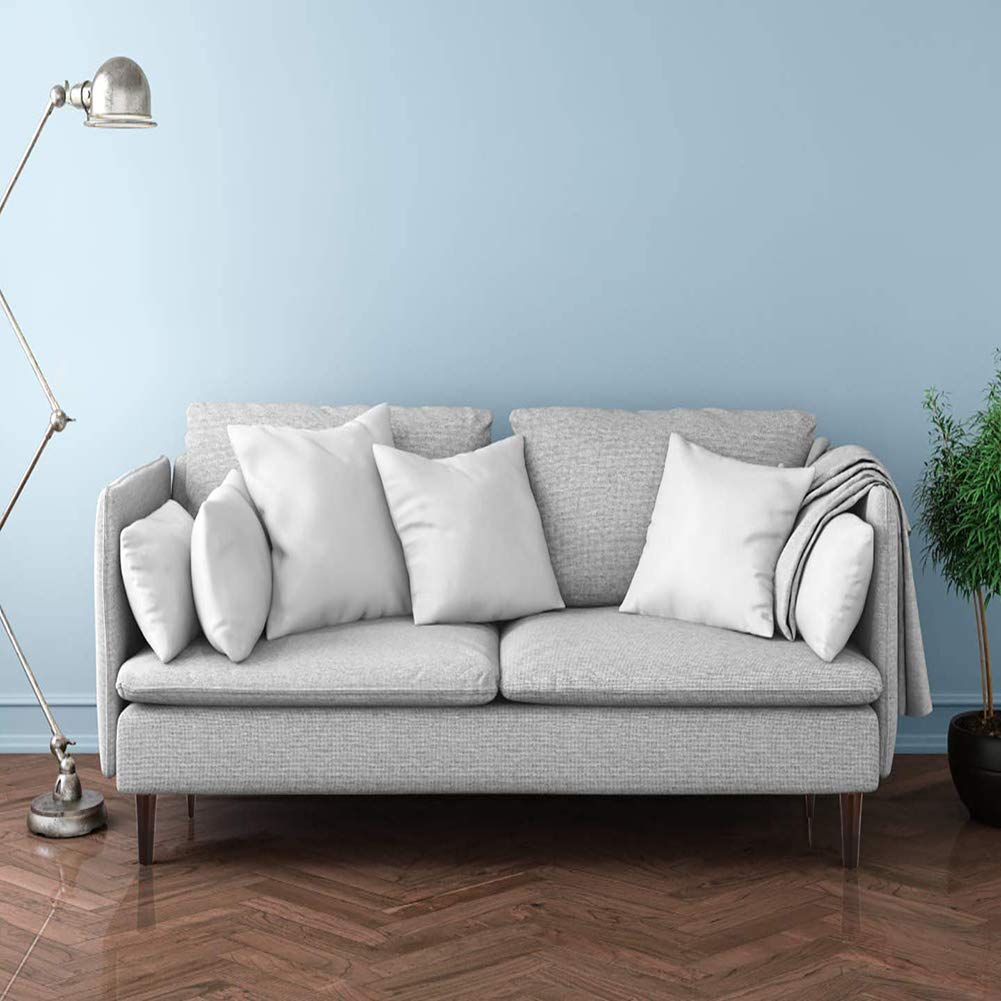 CHEWYNP 4 Piezas de Patas de Muebles, Patas de sofá, reemplazo de Patas de Silla de Color Nogal de Mediados de Siglo de Madera con Placas de Montaje de Patas y Protectores de Fieltro para