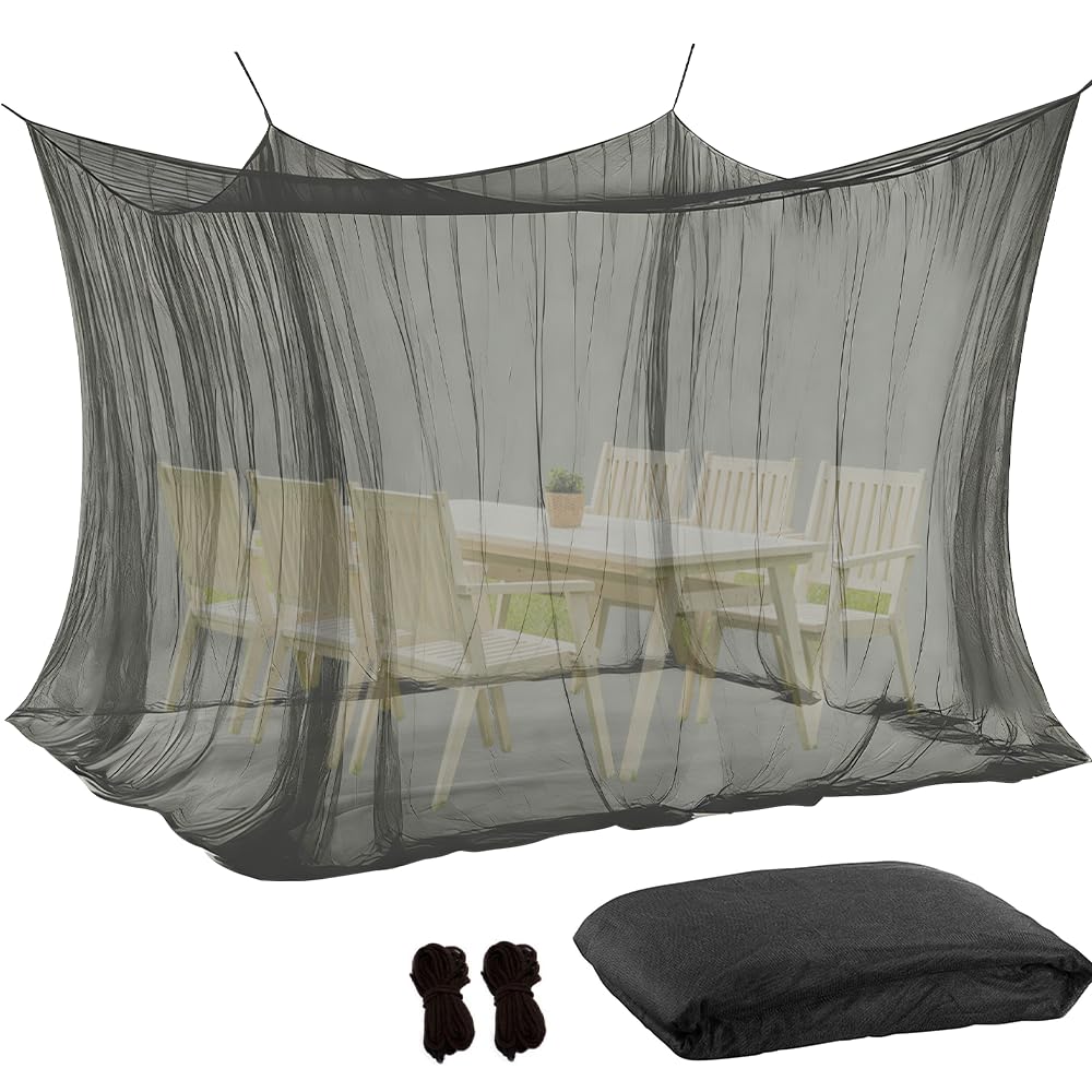 Udbrud Outdoor Mosquito Net, Mosquito Net for Indoor and Outdoor Use, 300 x 300 x 250 cm, Insect Protection Net, Canopy Canopy Canopy for Gazebo, Patio, Lodge (Single Door)