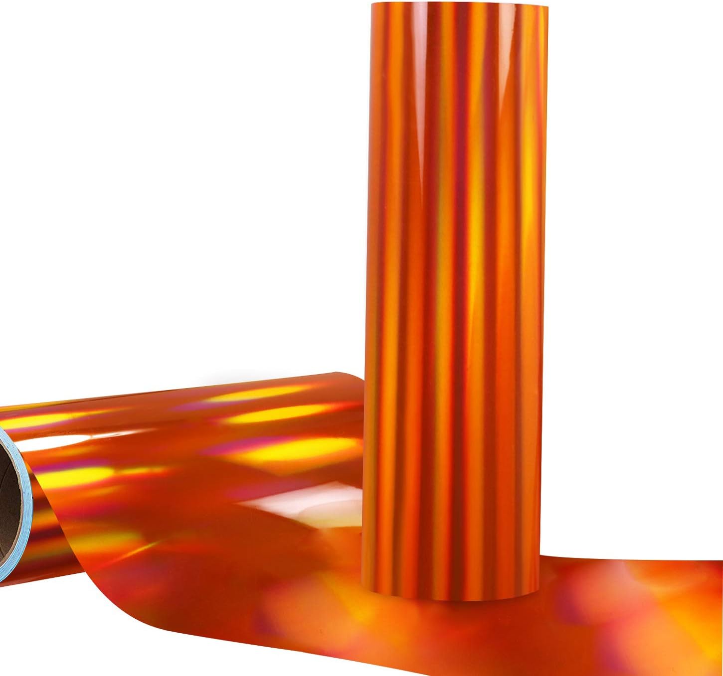 Glossy Holographic Orange Adhesive Vinyl Roll Craft Vinyl for Signs Letters 12"x6ft Compatible with All Cutting Machines : Arts, Crafts & Sewing