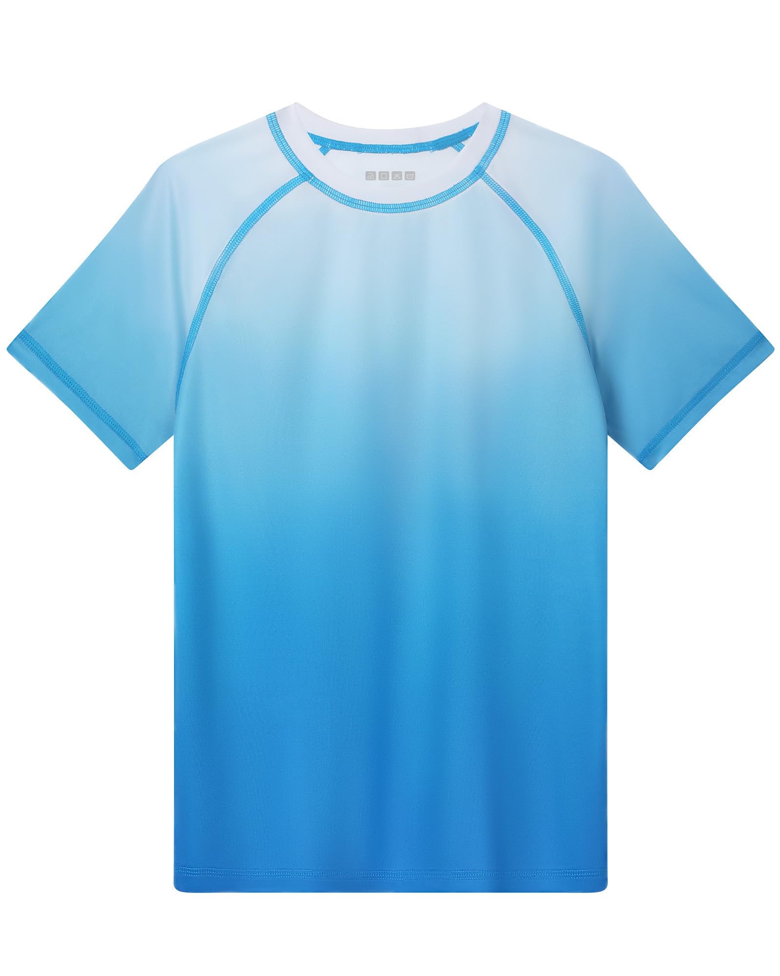 Runhit UPF 50+ UV Shirt Kinder Kurzarm, Atmungsaktives Badeshirt Schwimmshirt mit Rundhals, Schnelltrocknendes Rashguard Top für Strand Wassersport Outdoor