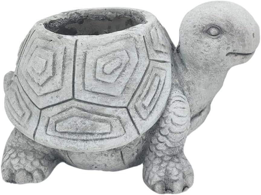 Comfy Hour 14" Turtle Planter for Indoor and Outdoor Plant, Ployresin, Spring in Garden Collection