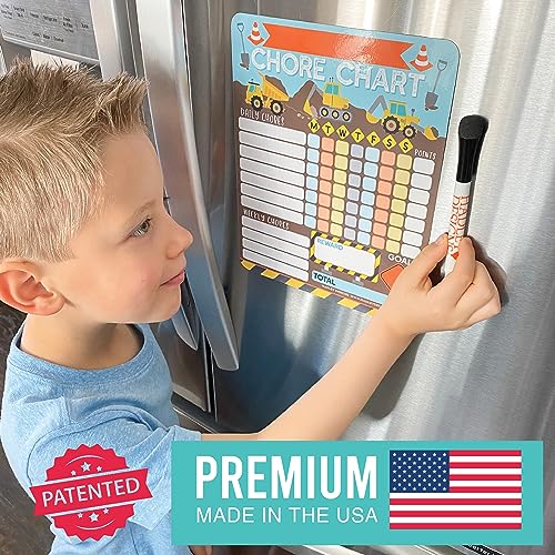 Image of Magnetic Chore Chart for Kids Dry Erase Reward Chart for Home and Classroom