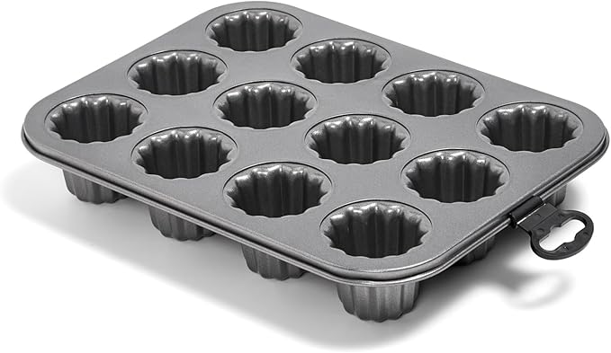 ROSSETTO Moule à Cannelés 12 Cavités en Acier Carbone