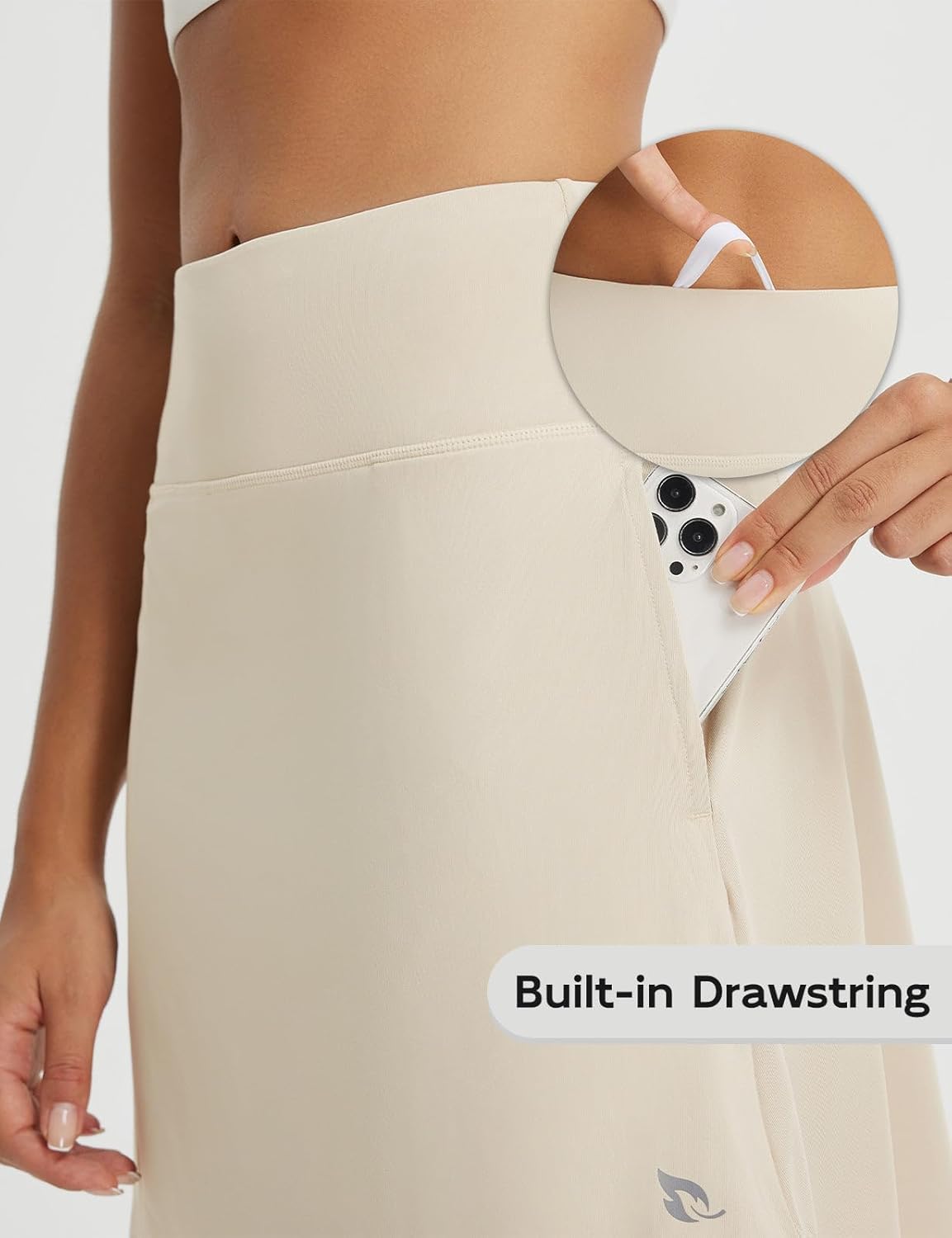 BALEAF Women's 18" Tennis Skorts Skirts Knee Length with Liner Shorts High Waisted Golf Pickleball Athletic with Pockets - Image 5