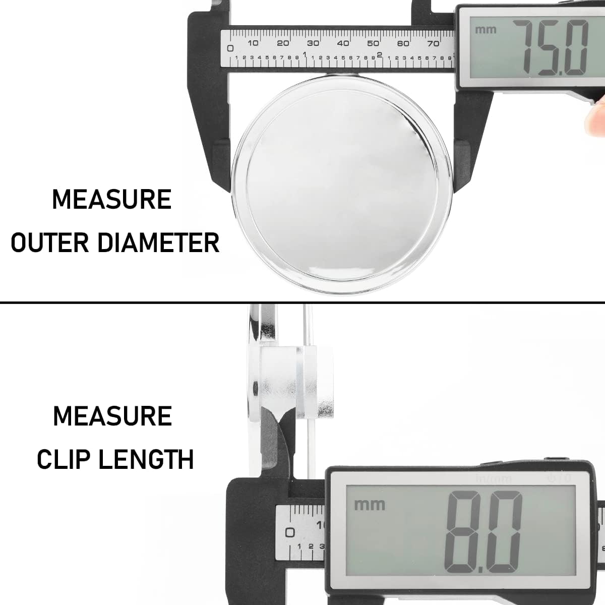 RTRHINOTUNING 4pcs Wheel Center Caps Compatible with Mercedes Benz S300 S350 S600 e350 C240 Honda Ford Hub Caps, OD:75mm(2.95"), ID: 69mm(2.72") Rim Caps